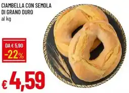 IperFamila Ciambella con semola di grano duro offerta
