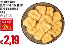 IperFamila Schiacciatine classiche/mix semi/ semi di girasole offerta