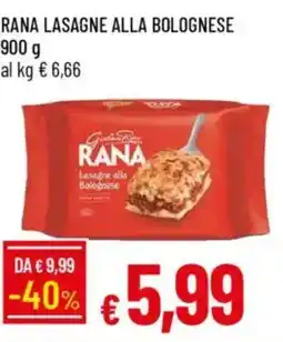 IperFamila Rana lasagne alla bolognese offerta
