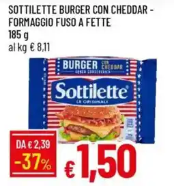 IperFamila Sottilette burger con cheddar - formaggio fuso a fette offerta