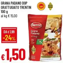 IperFamila Grana padano dop grattugiato TRENTIN offerta