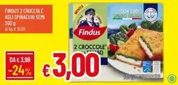 IperFamila Findus 2 croccole agli spinaci/ai semi offerta