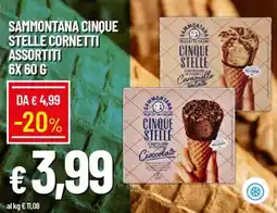 IperFamila Sammontana cinque stelle cornetti assortiti offerta