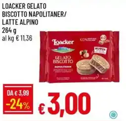 IperFamila Loacker gelato biscotto napolitaner/ latte alpino offerta