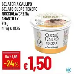 IperFamila Gelateria callipo gelato cuore tenero nocciola/crema chantilly offerta
