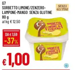 IperFamila G7 Sorbetto limone/zenzero- lampone-mango senza glutine offerta