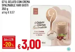 IperFamila G7 il gelato con crema spalmabile vari gusti offerta
