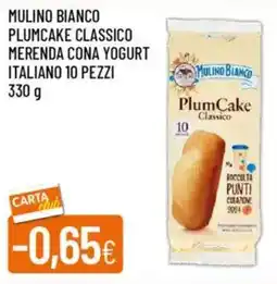 IperFamila Mulino bianco plumcake classico merenda cona yogurt italiano offerta