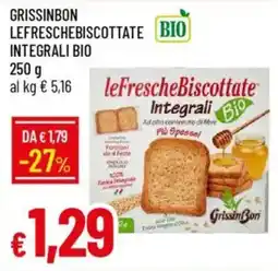IperFamila Grissinbon lefreschebiscottate bio integrali bio offerta