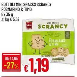 IperFamila Bottoli mini snacks scrancy rosmarino & timo offerta