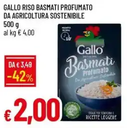 IperFamila Gallo riso basmati profumato da agricoltura sostenibile offerta