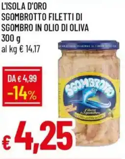 IperFamila L'isola d'oro sgombrotto filetti di sgombro in olio di oliva offerta