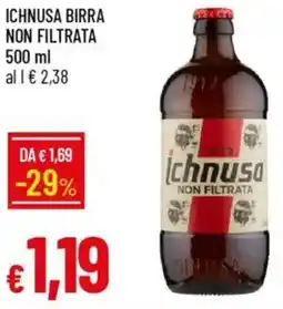 IperFamila Ichnusa birra non filtrata offerta