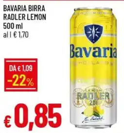 IperFamila Bavaria birra radler lemon offerta