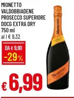 IperFamila Mionetto valdobbiadene prosecco superiore docg extra dry offerta