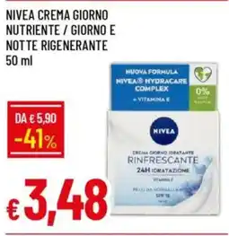 IperFamila Nivea crema giorno nutriente / giorno e notte rigenerante offerta