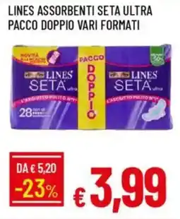 IperFamila Lines assorbenti seta ultra pacco doppio vari formati offerta
