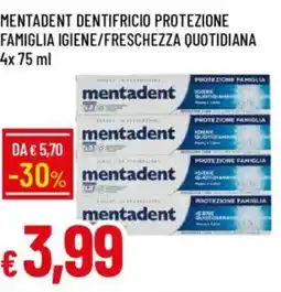 IperFamila Mentadent dentifricio protezione famiglia igiene/freschezza quotidiana offerta