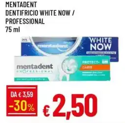 IperFamila Mentadent dentifricio white now / professional offerta
