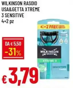 IperFamila Wilkinson rasoio usa&getta xtreme 3 sensitive offerta