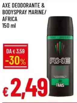 IperFamila Axe deodorante & bodyspray marine/ africa offerta