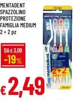 IperFamila Mentadent spazzolino protezione famiglia medium offerta