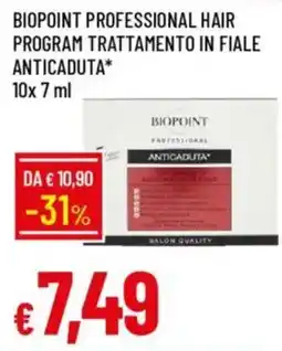 IperFamila Biopoint professional hair program trattamento in fiale anticaduta offerta