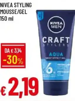 IperFamila Nivea styling mousse/gel offerta