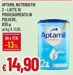 IperFamila Aptamil nutribiotik 2- latte di proseguimento in polvere offerta