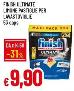 IperFamila Finish ultimate limone pastiglie per lavastoviglie offerta