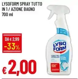 IperFamila Lysoform spray tutto in 1/ azione bagno offerta
