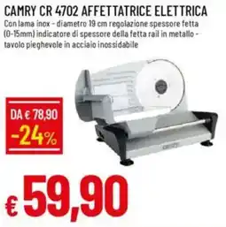 IperFamila Camry CR4702 affettatrice elettrica offerta
