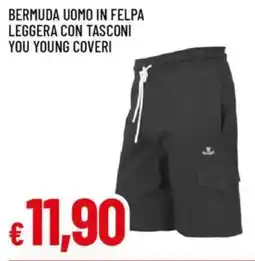 IperFamila Bermuda uomo in felpa leggera con tasconi you young coveri offerta