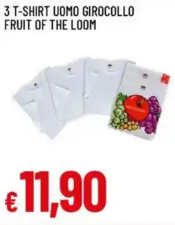 IperFamila 3 t-shirt uomo girocollo fruit of the loom offerta