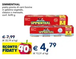 Esselunga SIMMENTHAL piatto pronto di carni bovine offerta