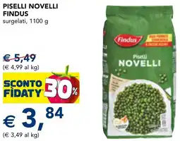 Esselunga Piselli novelli FINDUS offerta