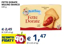 Esselunga Fette dorate MULINO BIANCO offerta