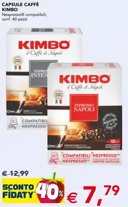Esselunga Capsule caffè KIMBO offerta