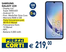 Esselunga Samsung galaxy A34 offerta
