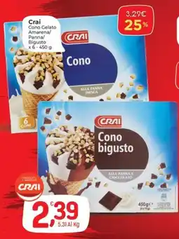 Crai Crai Cono Gelato Amarena/ Panna/ Bigusto offerta