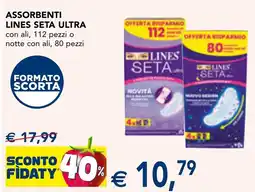 Esselunga Assorbenti LINES SETA ULTRA offerta