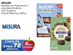 Esselunga MISURA barrette con frutta secca e cioccolato fondente offerta