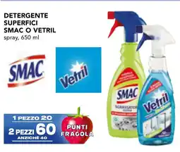 Esselunga Detergente superfici SMAC O VETRIL spray offerta