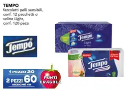 Esselunga TEMPO fazzoletti pelli sensibili offerta