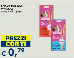 Esselunga Snack per gatti WHISKAS offerta
