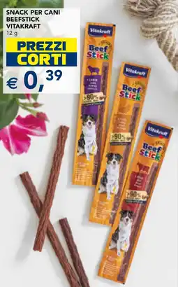 Esselunga Snack per cani beefstick VITAKRAFT offerta