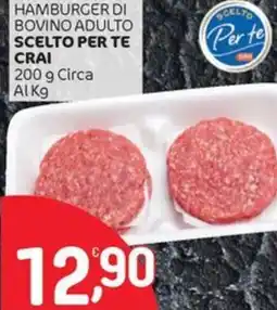 Crai Hamburger di bovino adulto scelto per te CRAI offerta