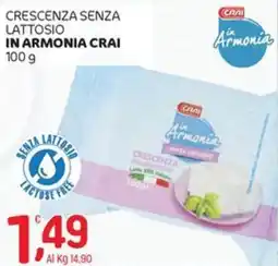 Crai Crescenza senza lattosio in armonia CRAI offerta