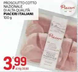 Crai Prosciutto cotto nazionale di alta qualità PIACERI ITALIANI offerta