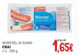 Crai Wurstel di suino CRAI offerta